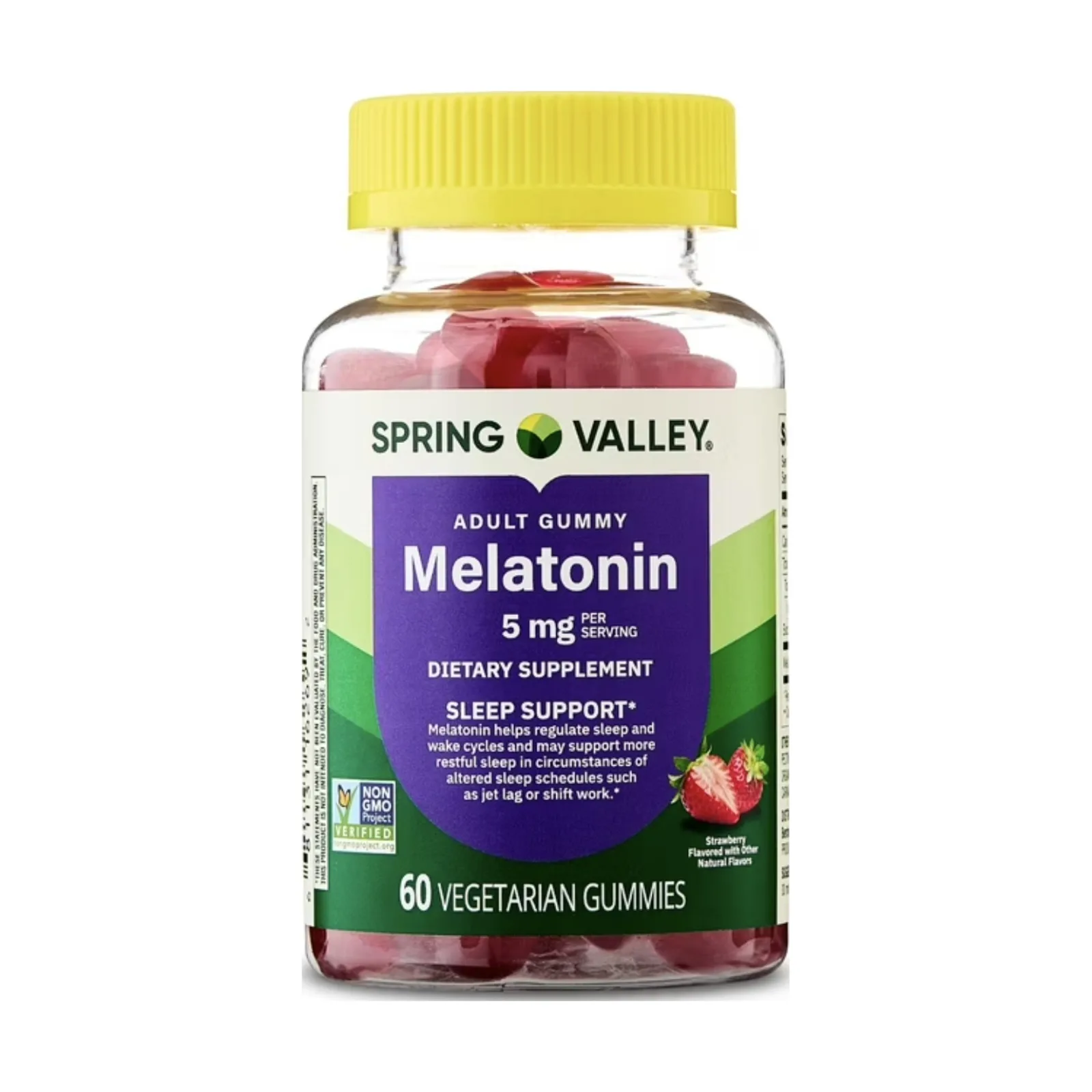 Spring Valley Melatonina 5mg - Gomitas Fresa - 60 unid